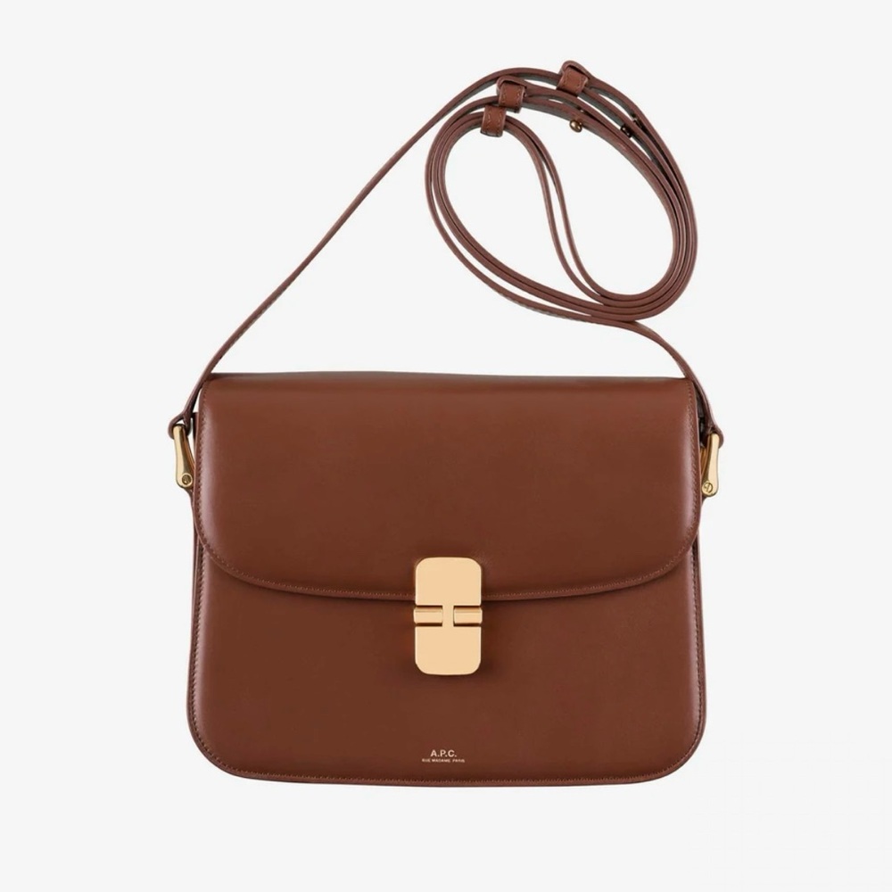 A.P.C. Large Grace Crossbody Bag in Hazelnut